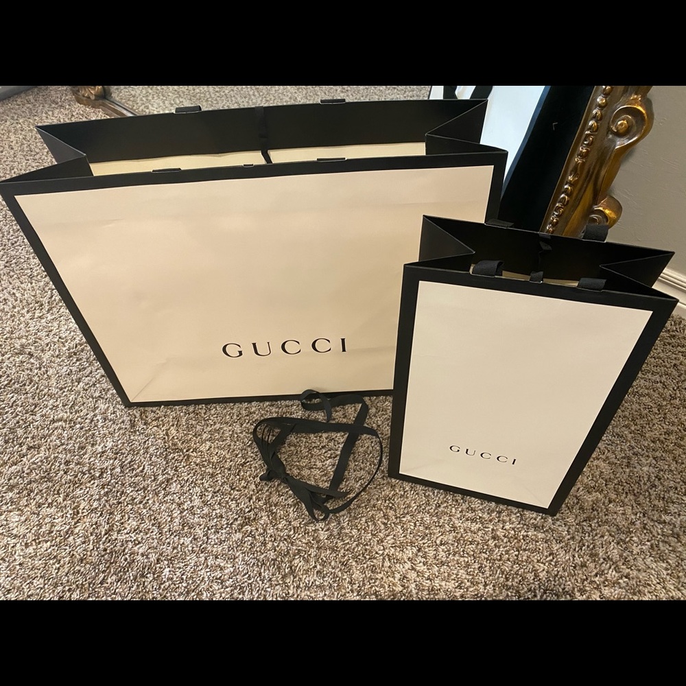 Gucci shopping bags ( 1 large and 1 small)